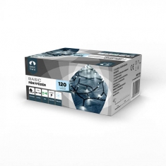 Ghirlanda luminoasa BASIC 120LED, alb rece, cablu verde 