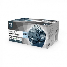 Ghirlanda luminoasa BASIC 360LED, alb rece, cablu verde