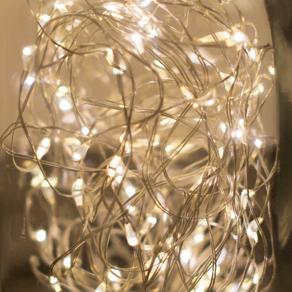 Ghirlande luminoase pentru interior - Ghirlanda microdecor Lumina Zanelor 100 LEDuri alb cald